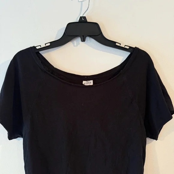 VS Pink Black Cropped Tee Shirt Sz XS - Picture 2 of 5